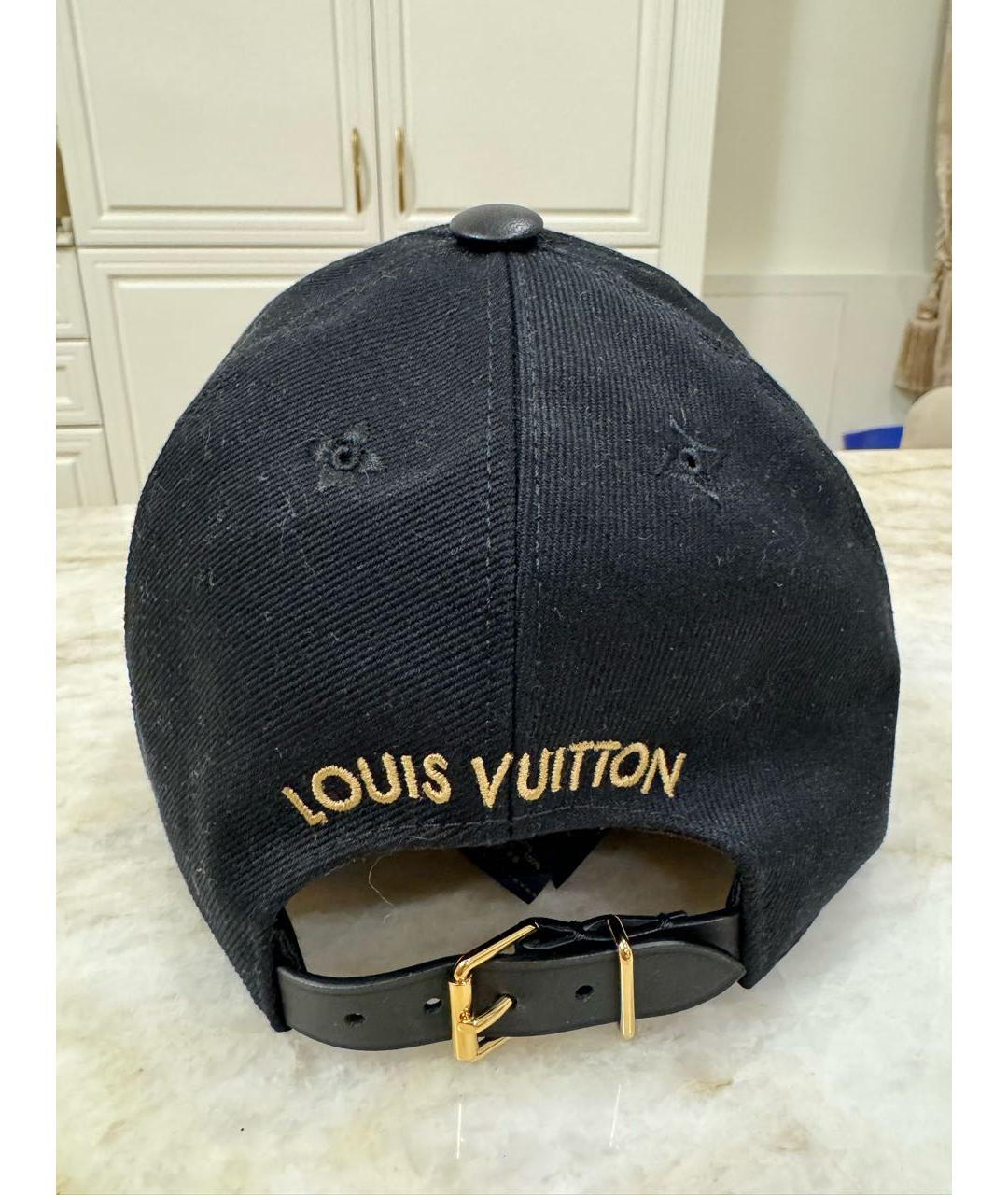 LOUIS VUITTON Черная хлопковая кепка, фото 6