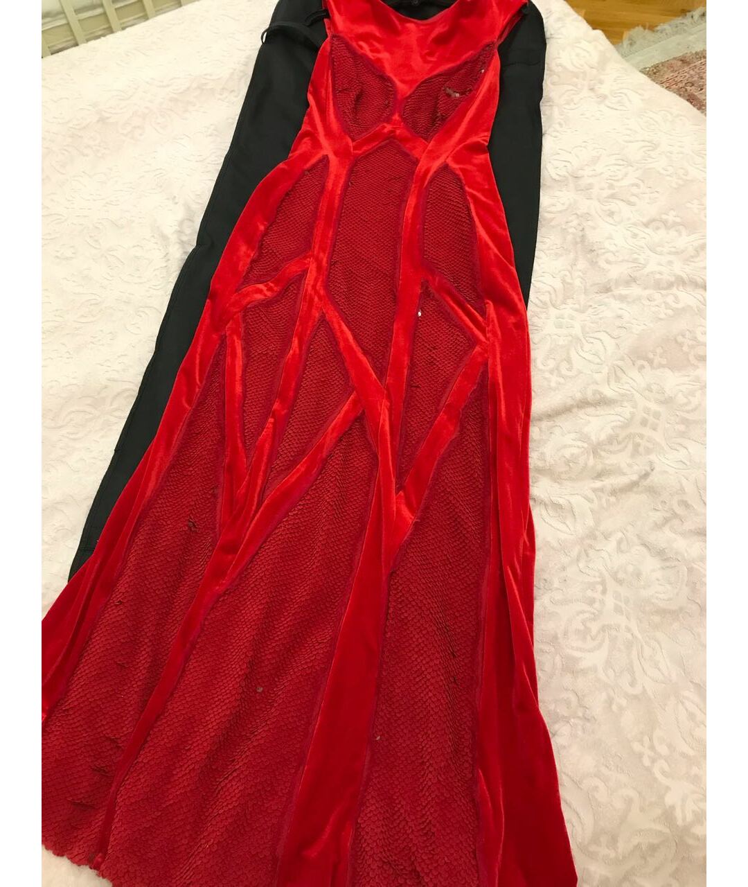 TADASHI SHOJI Красное бархатное вечернее платье, фото 4