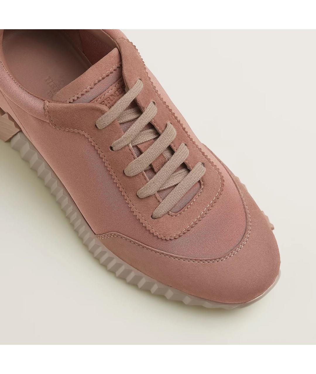 HERMES PRE-OWNED Розовые текстильные кроссовки, фото 6