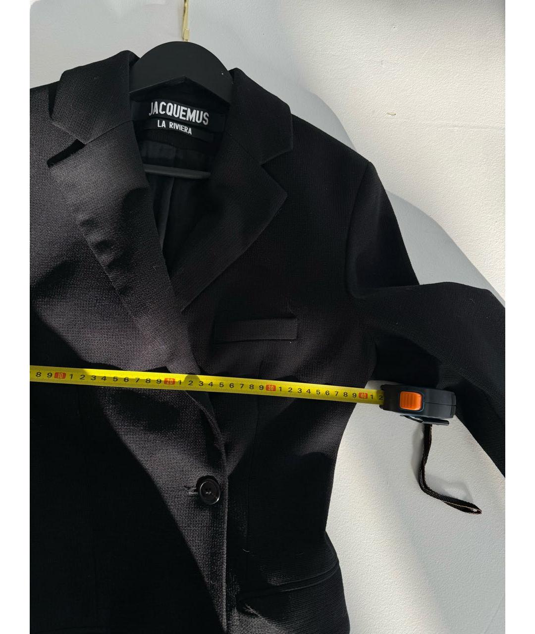 JACQUEMUS Черный шерстяной жакет/пиджак, фото 5