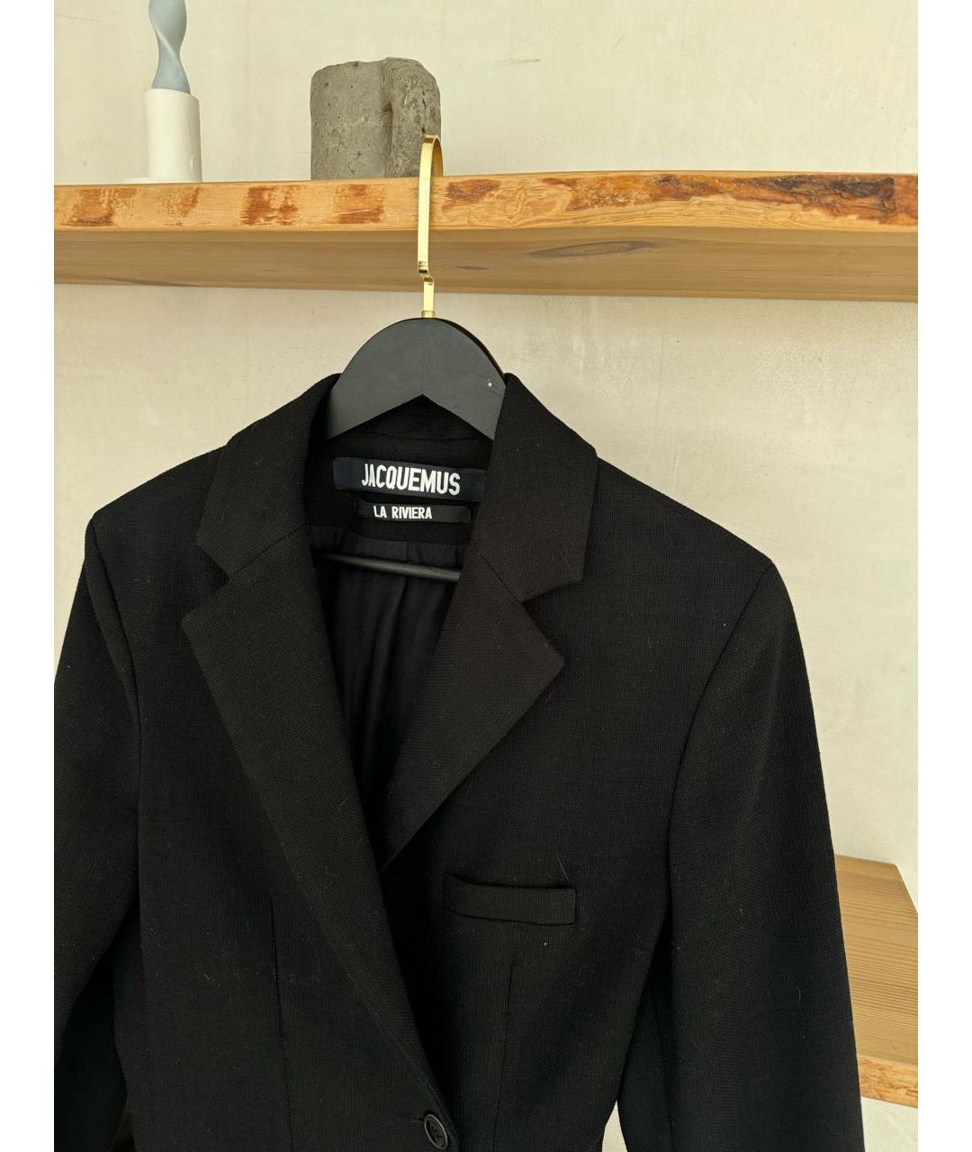 JACQUEMUS Черный шерстяной жакет/пиджак, фото 2