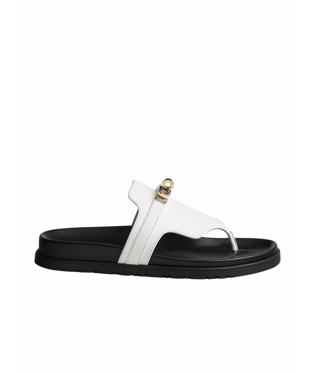 HERMES PRE-OWNED Белые кожаные сандалии, фото 1