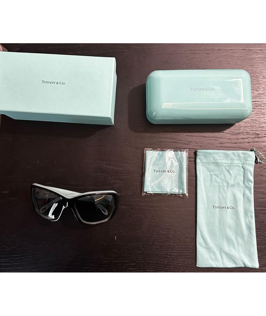 TIFFANY&CO Голубые пластиковые солнцезащитные очки, фото 4