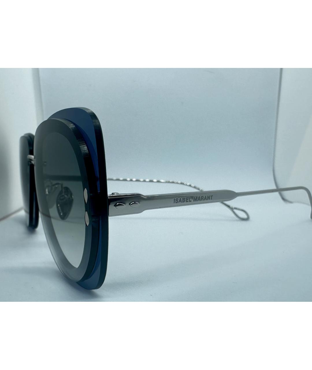 ISABEL MARANT Синие металлические солнцезащитные очки, фото 2