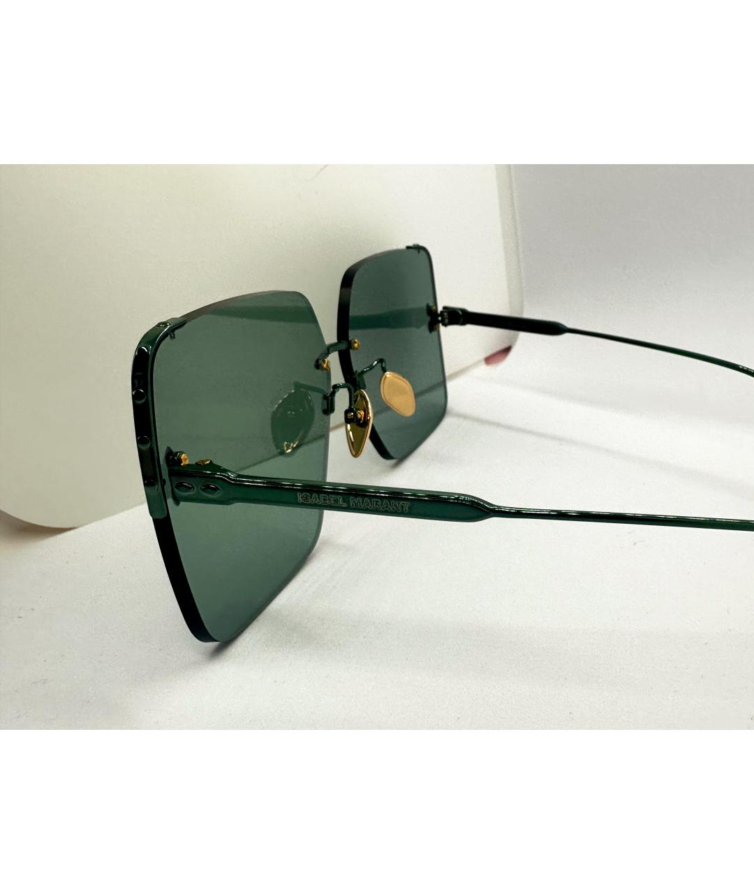 ISABEL MARANT Зеленые металлические солнцезащитные очки, фото 3
