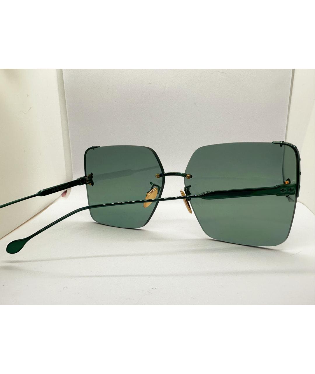 ISABEL MARANT Зеленые металлические солнцезащитные очки, фото 4