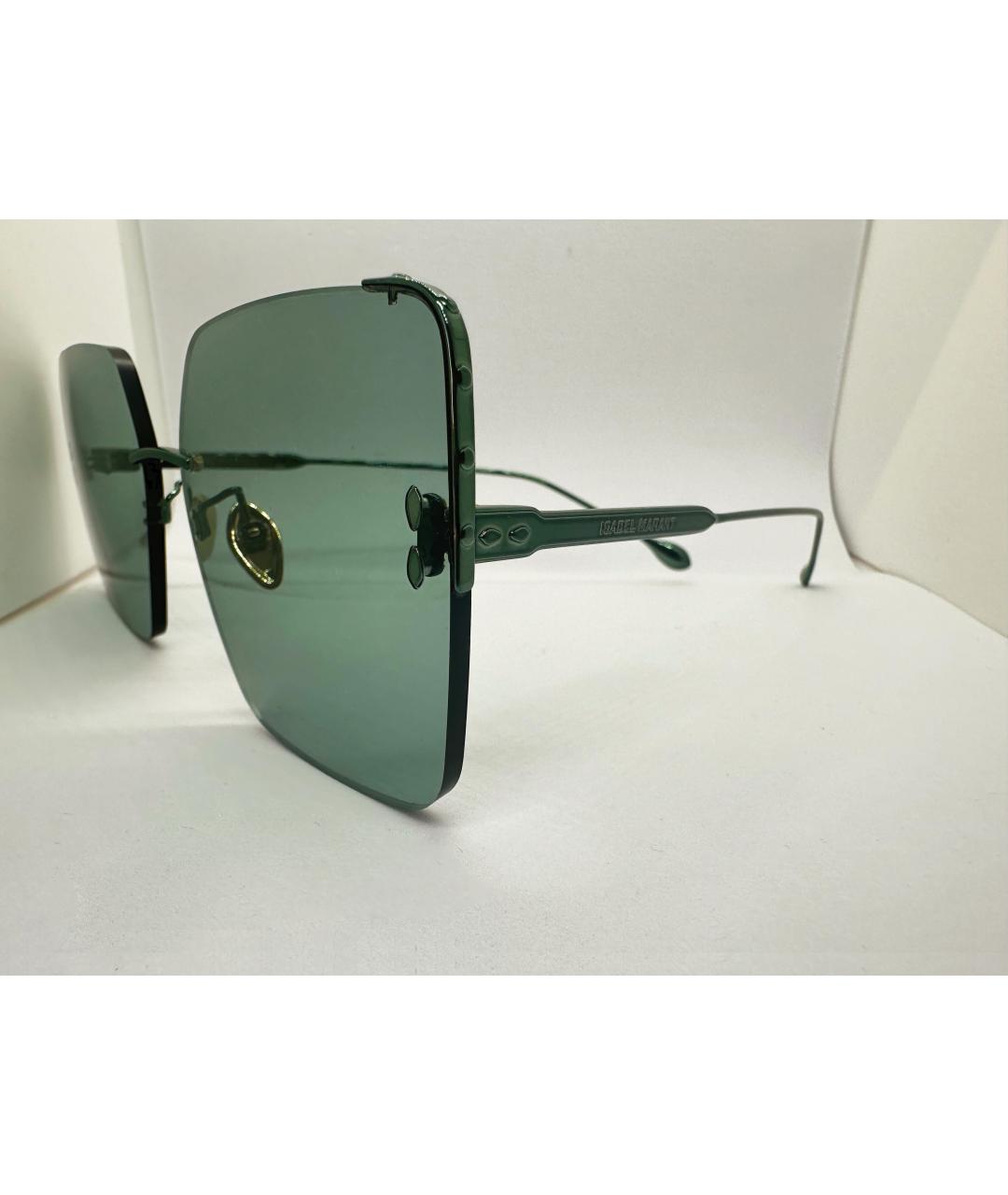 ISABEL MARANT Зеленые металлические солнцезащитные очки, фото 2