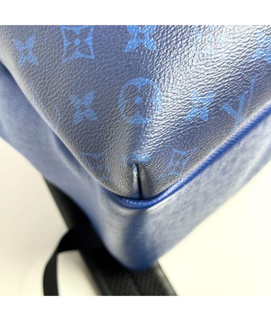 LOUIS VUITTON PRE-OWNED Синий кожаный рюкзак, фото 5