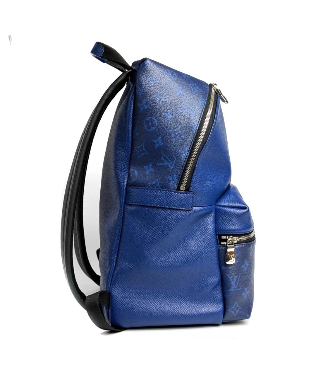 LOUIS VUITTON PRE-OWNED Синий кожаный рюкзак, фото 4
