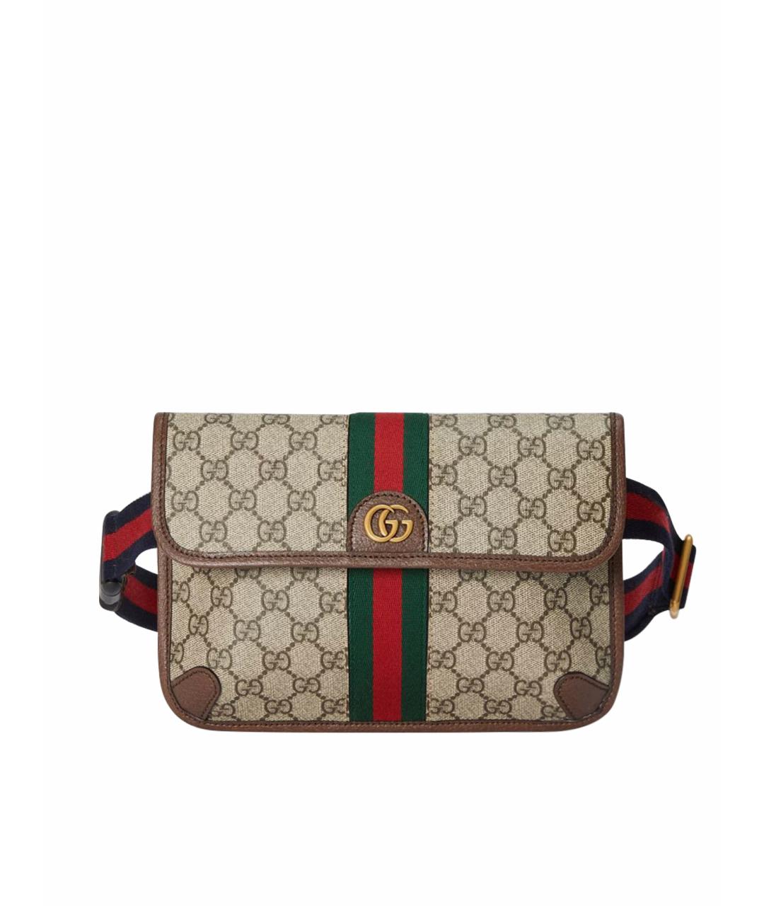 GUCCI Тканевая поясная сумка, фото 1