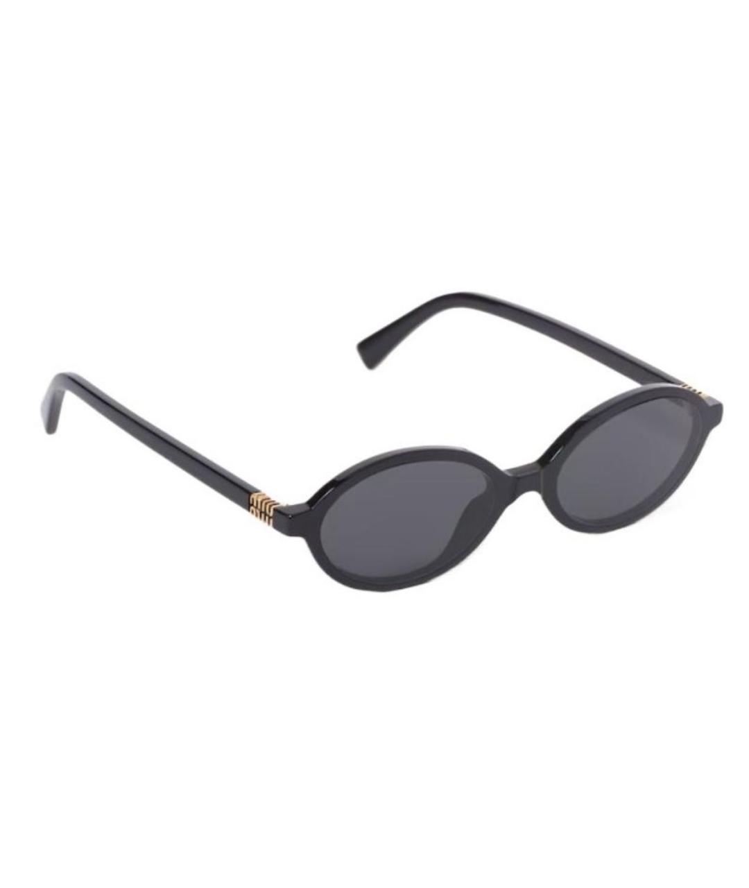 MIU MIU Черные пластиковые солнцезащитные очки, фото 1