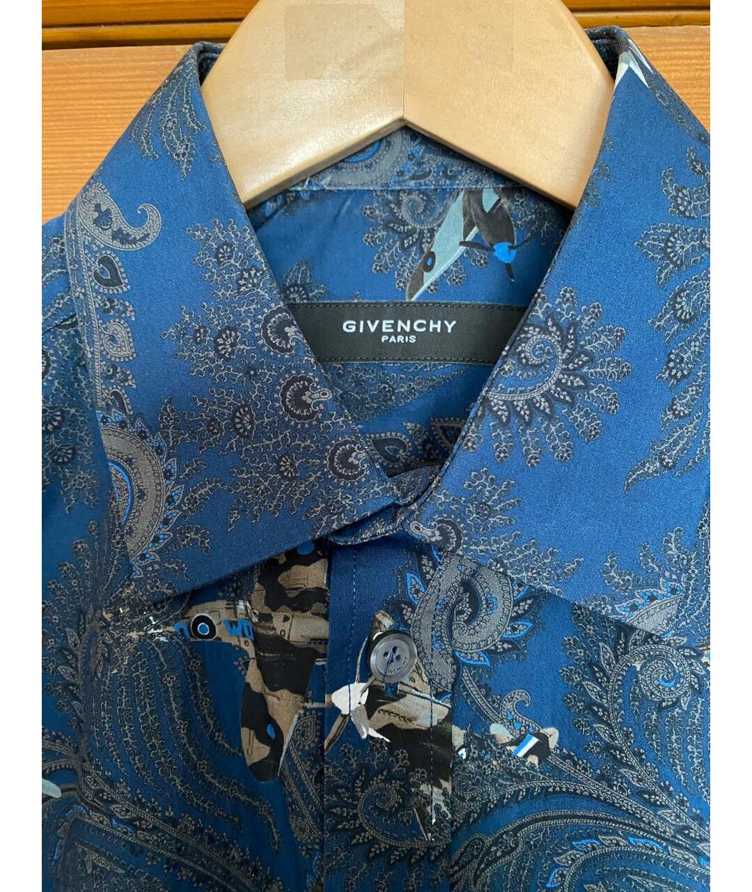 GIVENCHY Синяя хлопковая кэжуал рубашка, фото 2