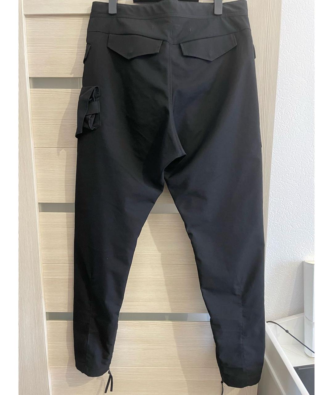 JULIUS Черные полиэстеровые повседневные брюки, фото 2