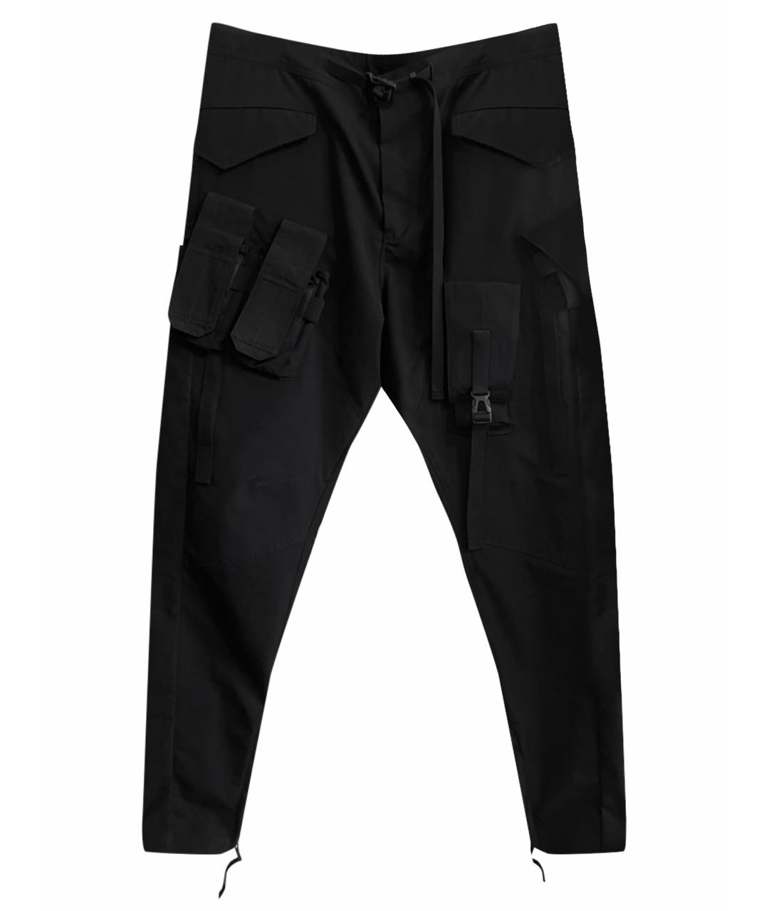 JULIUS Черные полиэстеровые повседневные брюки, фото 1