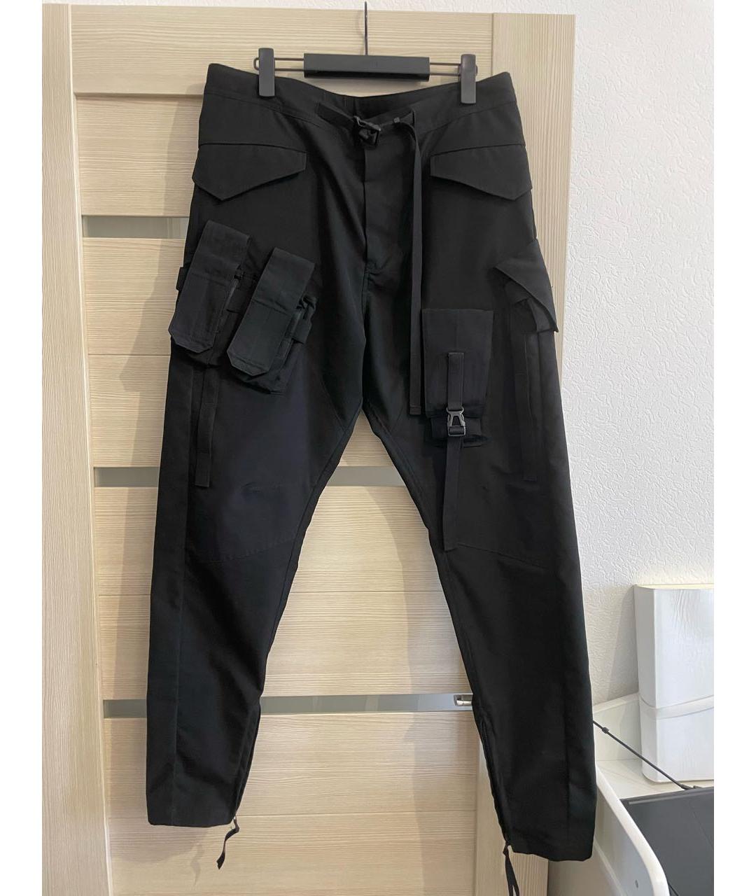 JULIUS Черные полиэстеровые повседневные брюки, фото 9