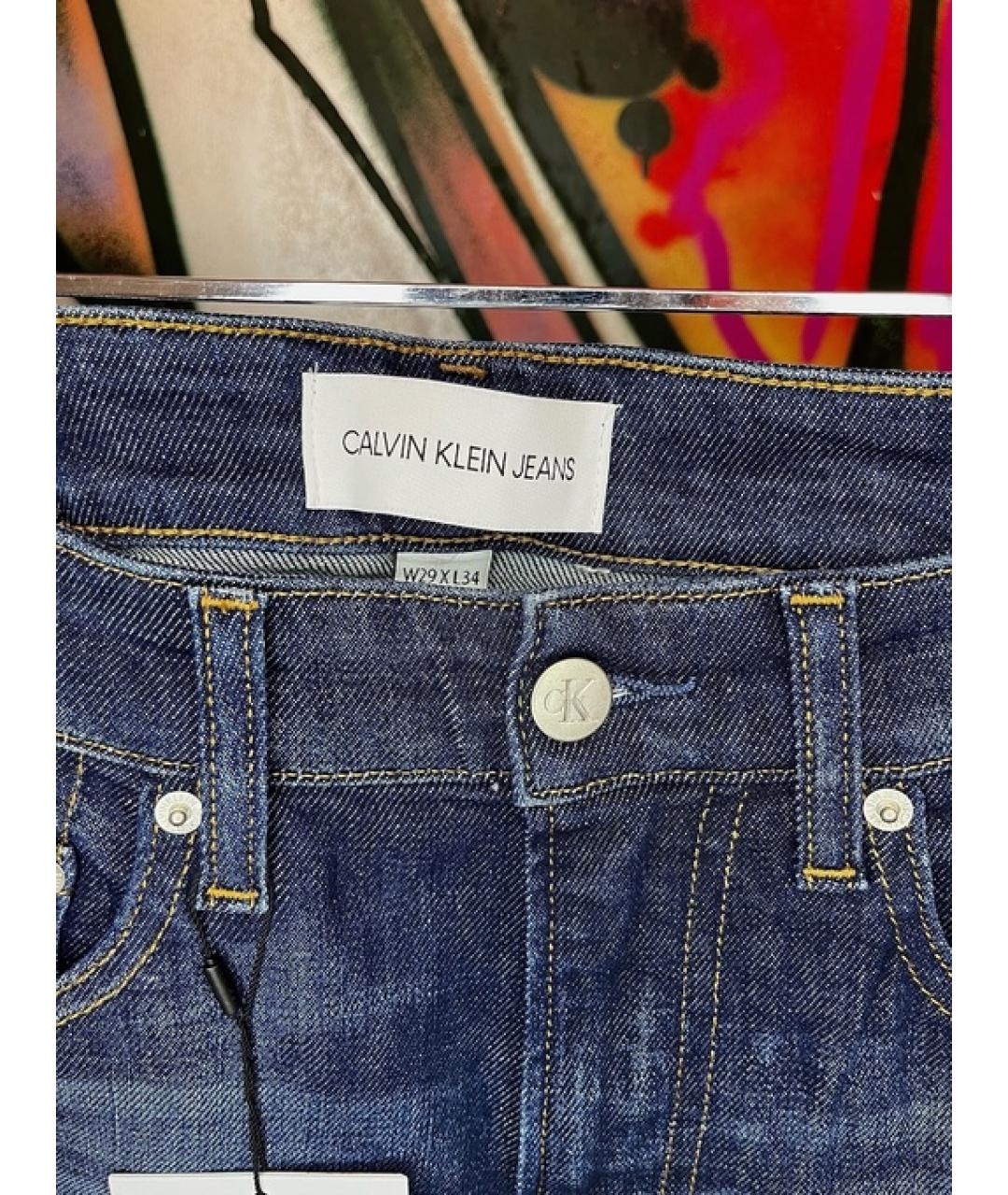 CALVIN KLEIN JEANS Синие прямые джинсы, фото 3