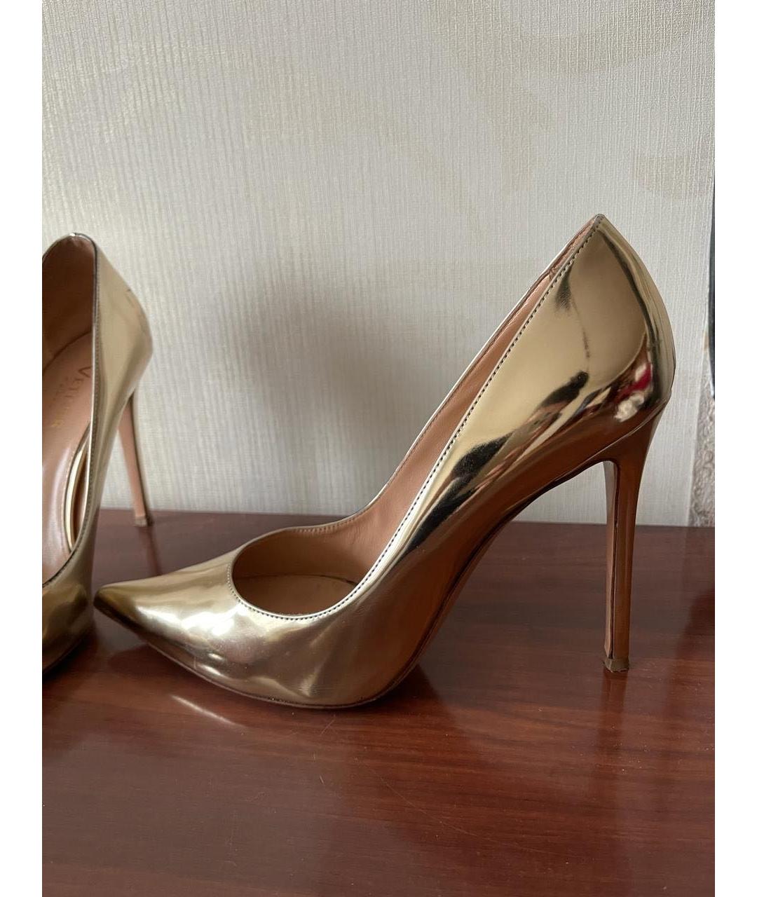 VETIVER Золотые туфли из лакированной кожи, фото 3