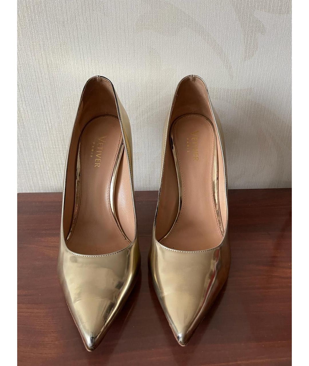 VETIVER Золотые туфли из лакированной кожи, фото 2