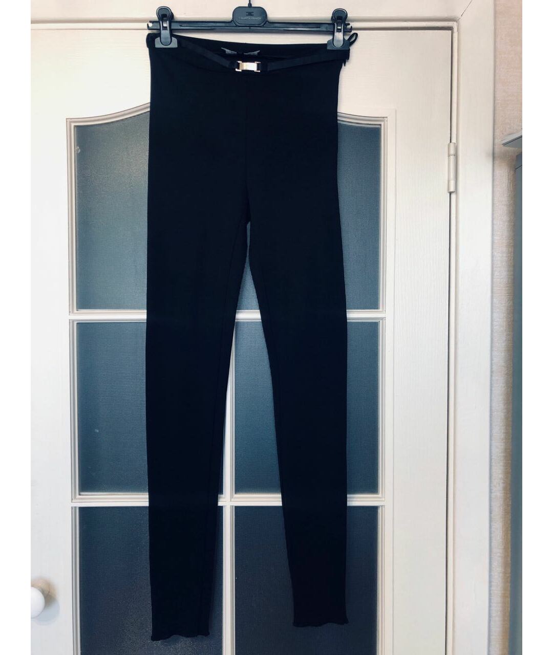 ELISABETTA FRANCHI Черные вискозные брюки узкие, фото 6