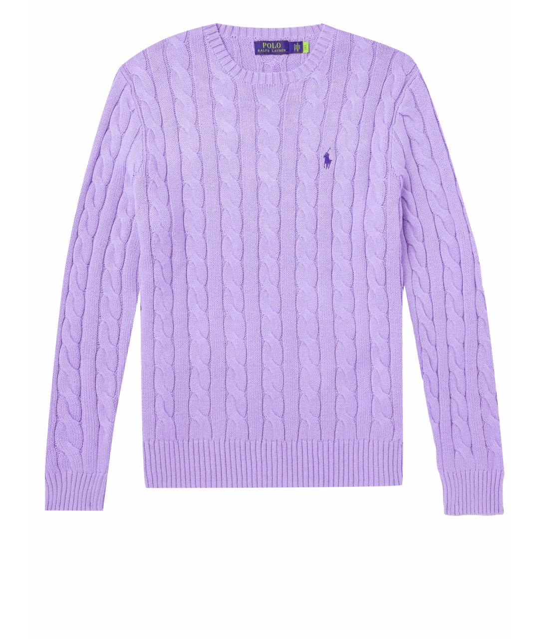 POLO RALPH LAUREN Фиолетовый хлопковый джемпер / свитер, фото 1