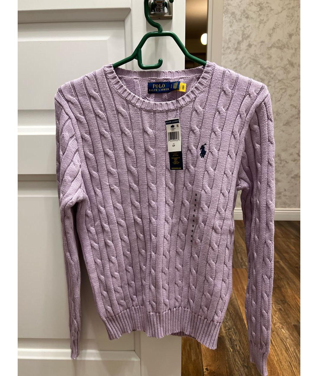 POLO RALPH LAUREN Фиолетовый хлопковый джемпер / свитер, фото 4