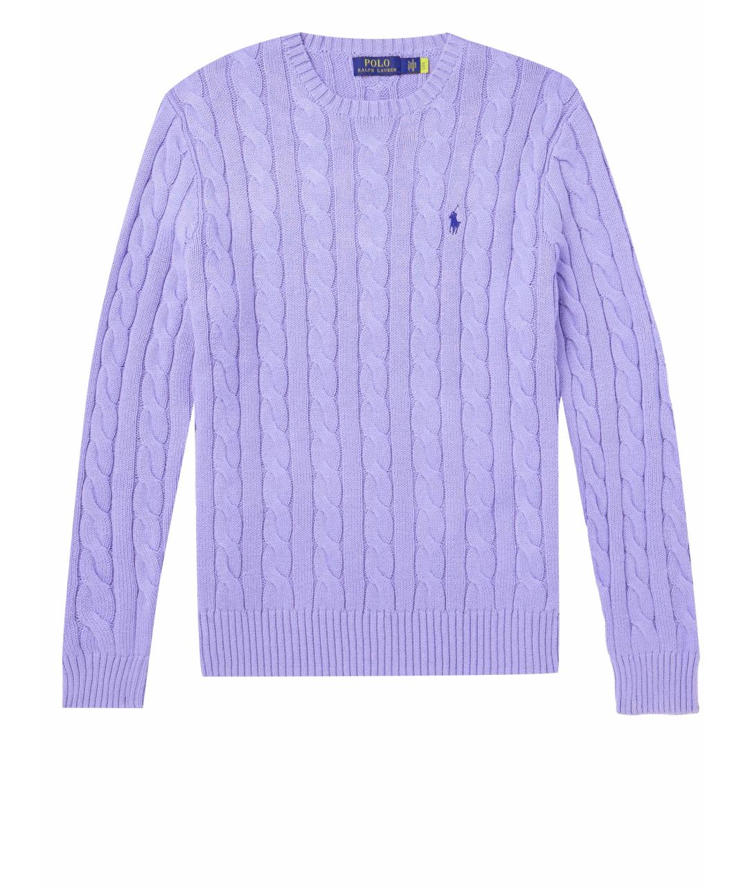 POLO RALPH LAUREN Фиолетовый хлопковый джемпер / свитер, фото 5