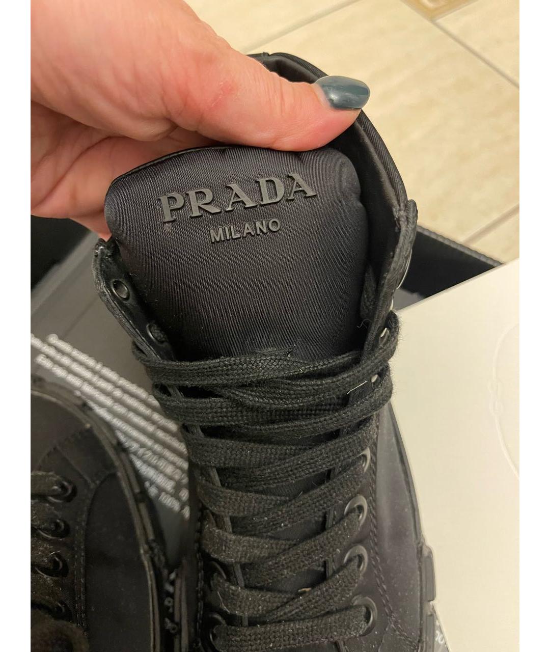 PRADA Черные кроссовки, фото 3