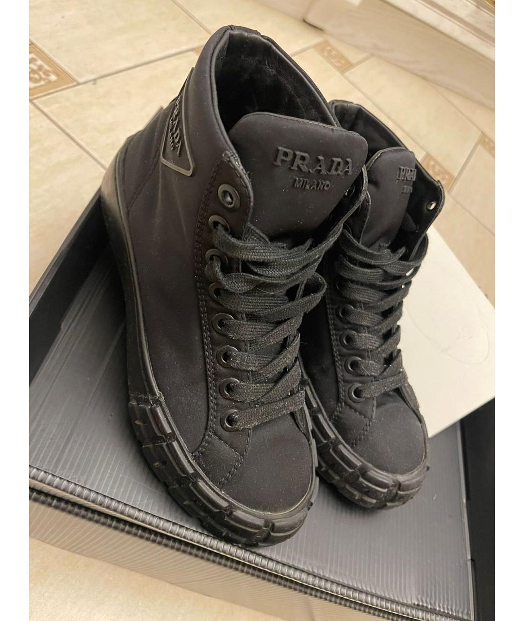 PRADA Черные кроссовки, фото 2