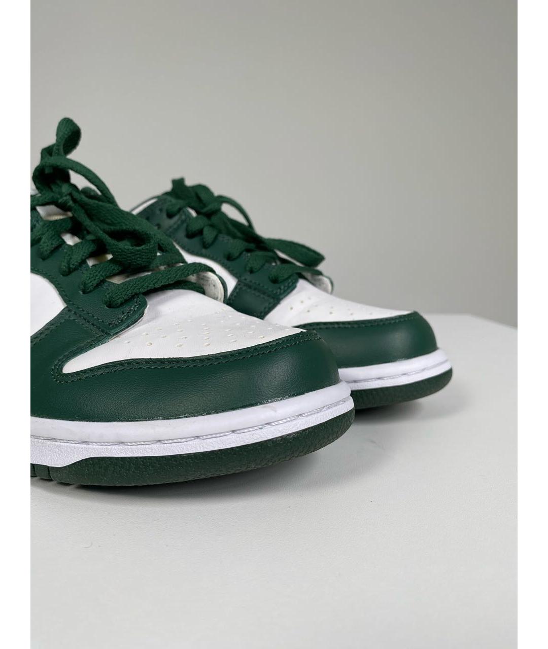 NIKE Зеленые кожаные кроссовки, фото 4