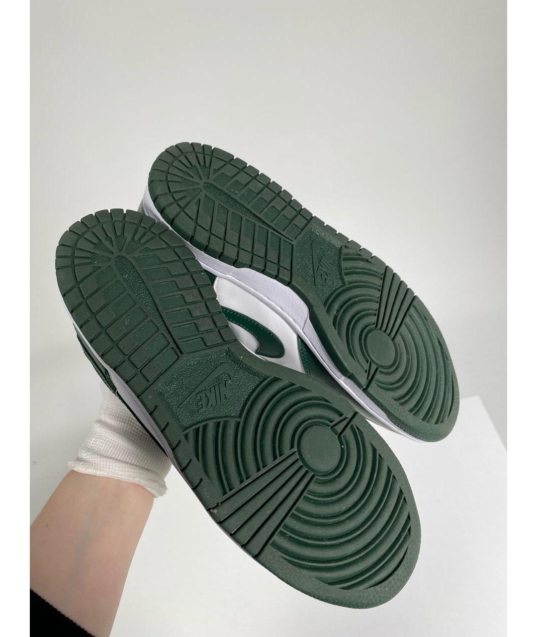 NIKE Зеленые кожаные кроссовки, фото 7