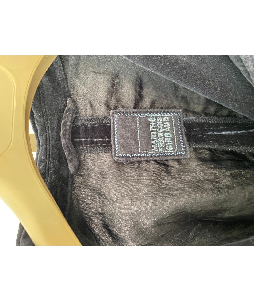 MARITHE FRANCOIS GIRBAUD Антрацитовый бархатный жакет/пиджак, фото 3