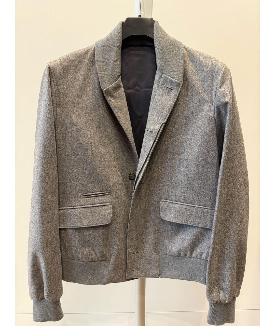 ALEXANDER MCQUEEN Серая шерстяная куртка, фото 6