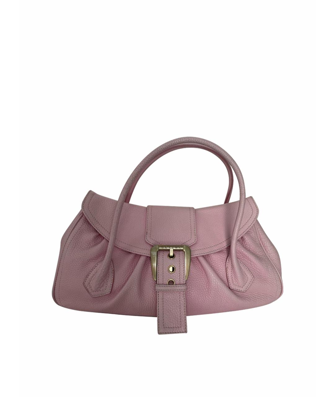 CELINE PRE-OWNED Розовая кожаная сумка с короткими ручками, фото 1