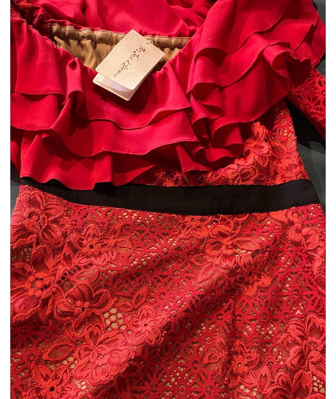 FOR LOVE AND LEMONS Красное полиэстеровое коктейльное платье, фото 3