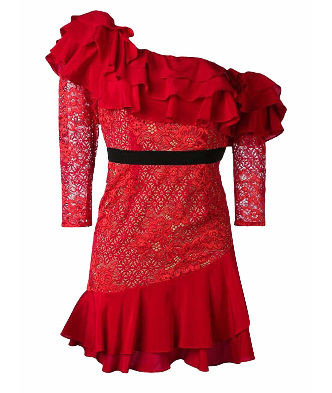 FOR LOVE AND LEMONS Красное полиэстеровое коктейльное платье, фото 1