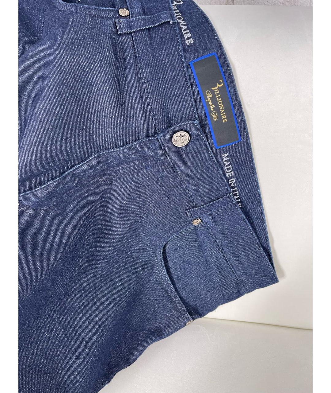 BILLIONAIRE Синие хлопковые прямые джинсы, фото 3