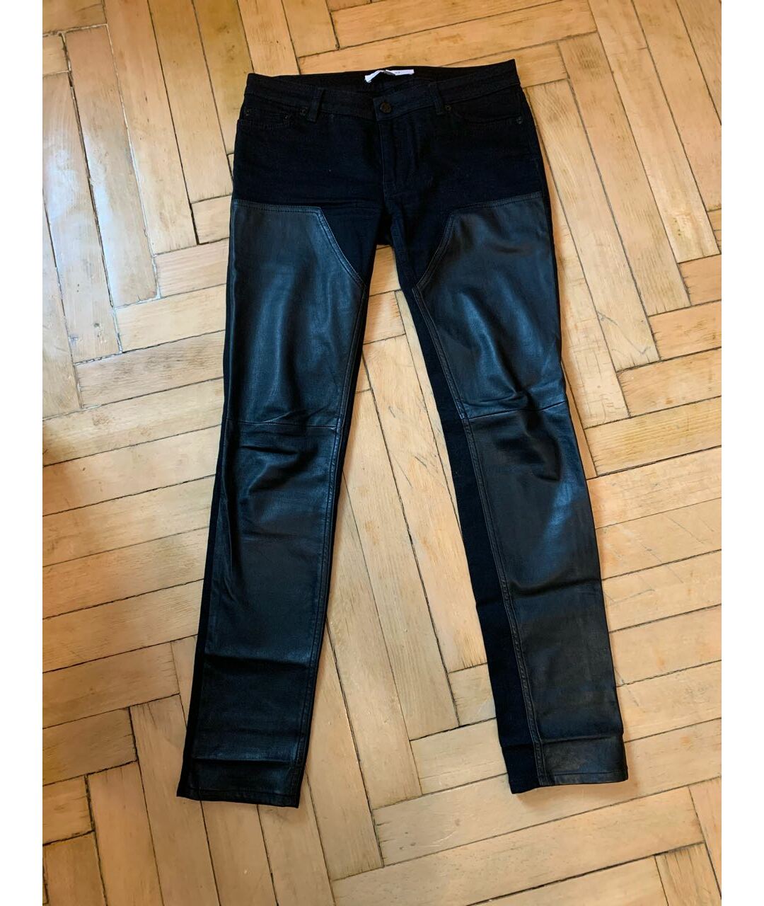 GIVENCHY Черные кожаные брюки узкие, фото 7