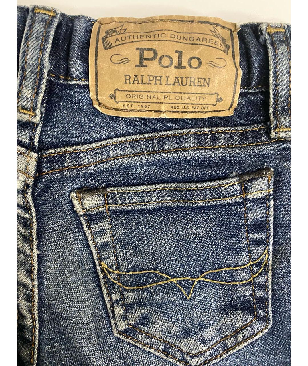 POLO RALPH LAUREN Синие деним детские джинсы, фото 4