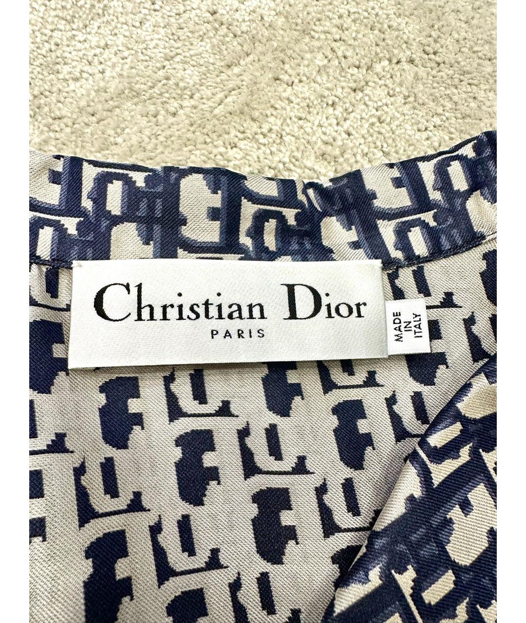 CHRISTIAN DIOR PRE-OWNED Синяя шелковая рубашка, фото 3
