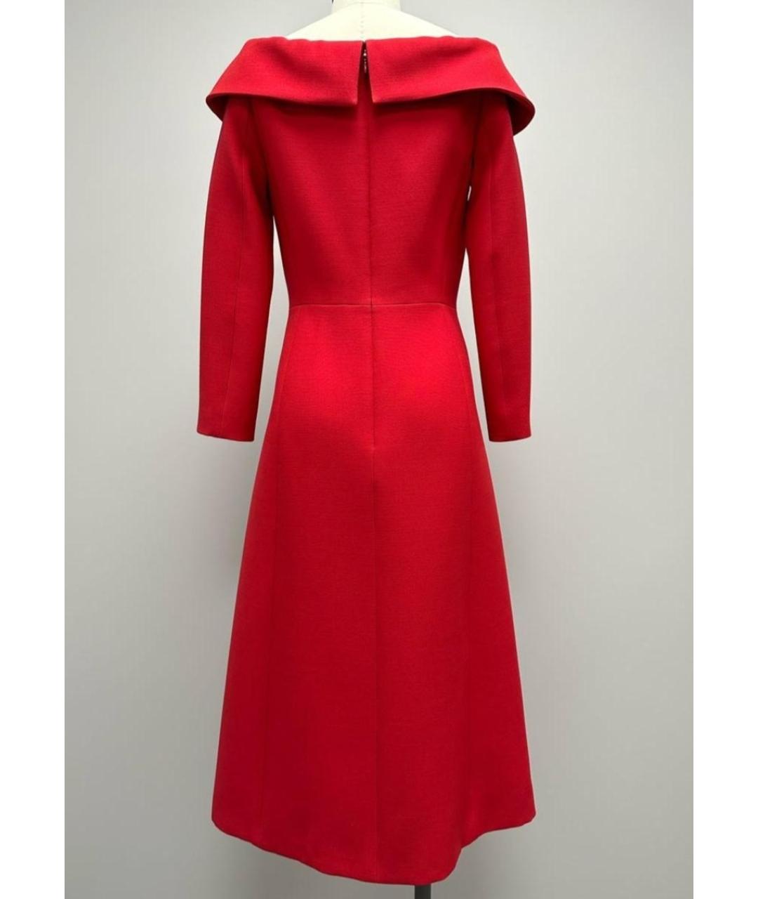 CHRISTIAN DIOR Красное шелковое коктейльное платье, фото 2