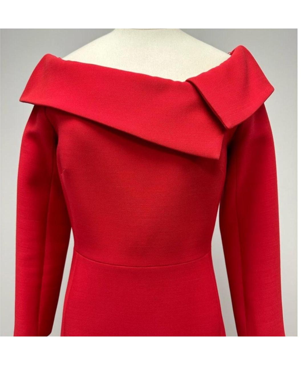 CHRISTIAN DIOR Красное шелковое коктейльное платье, фото 3