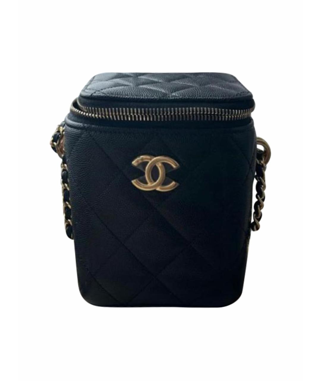 CHANEL Черная кожаная сумка через плечо, фото 1