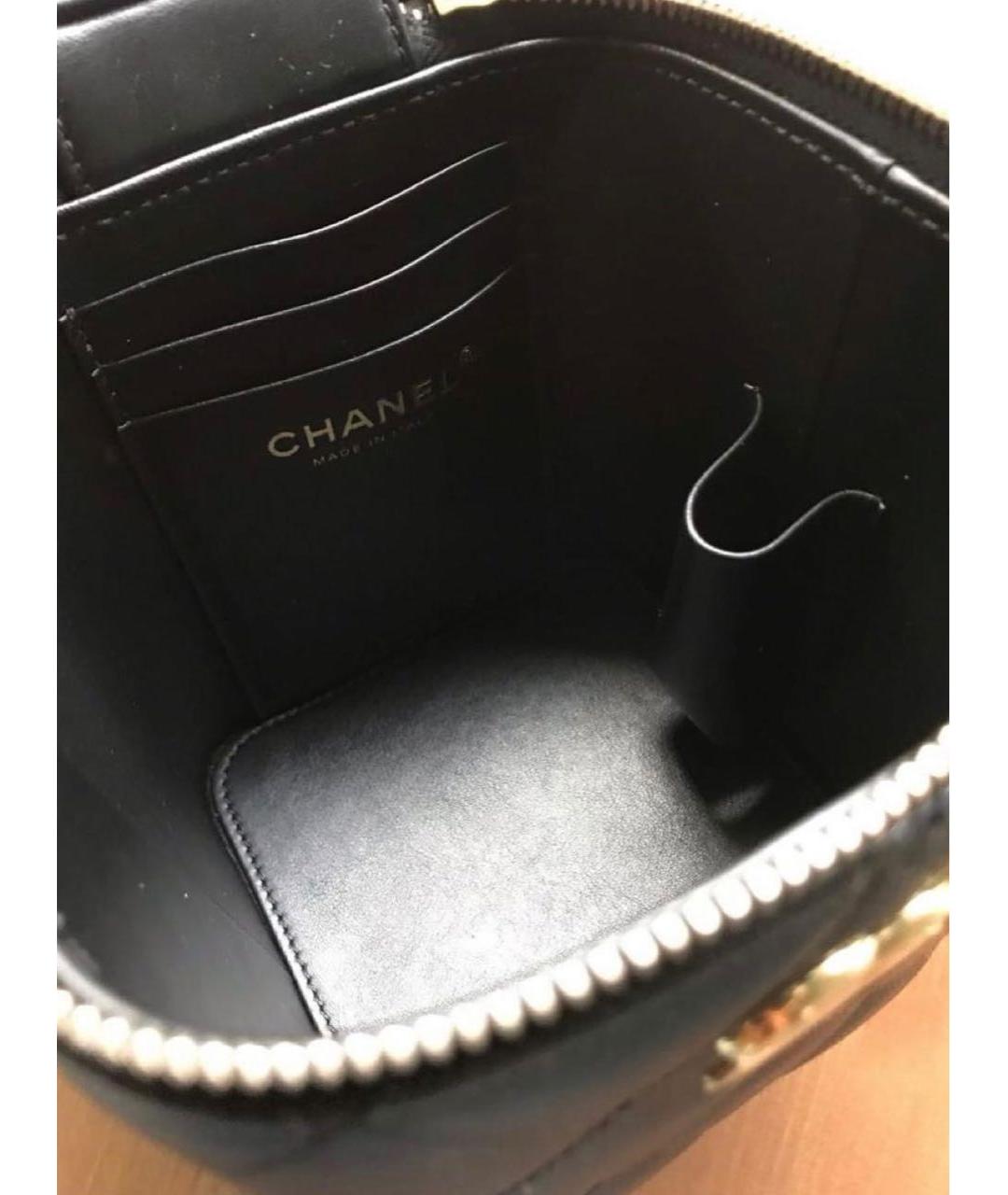 CHANEL Черная кожаная сумка через плечо, фото 3