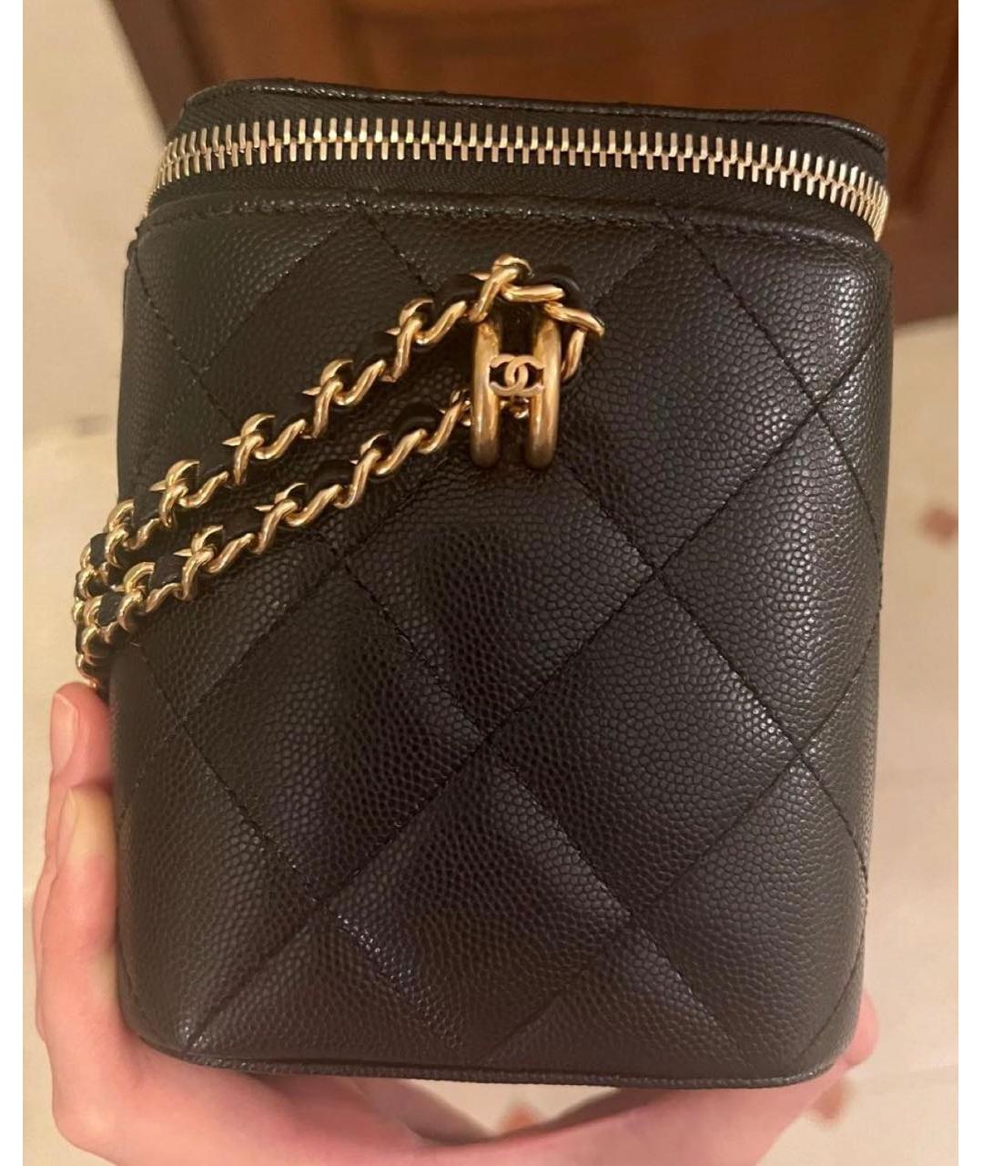 CHANEL Черная кожаная сумка через плечо, фото 5