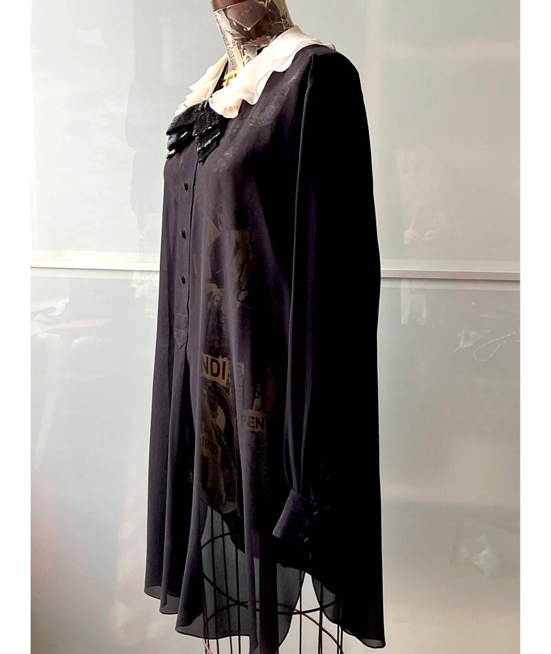 SAINT LAURENT Черная шелковая блузы, фото 6