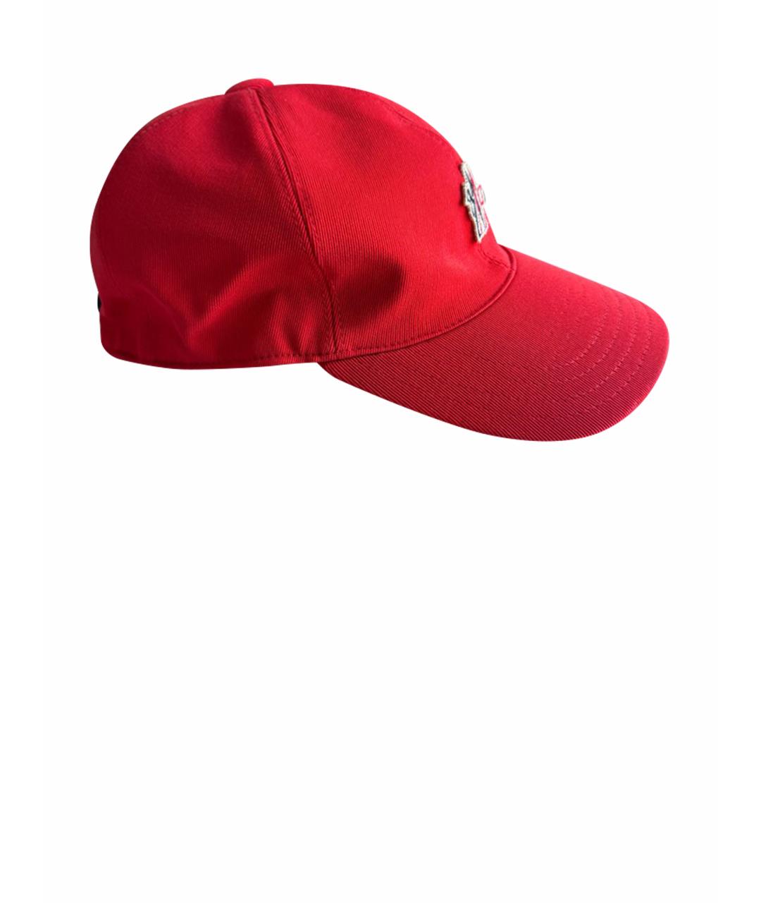 MONCLER GRENOBLE Красная хлопковая кепка/бейсболка, фото 1