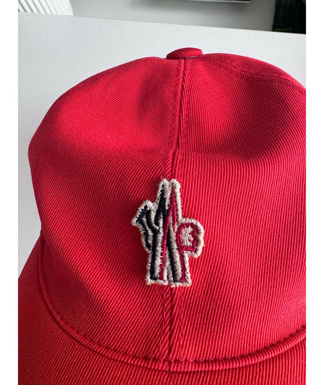 MONCLER GRENOBLE Красная хлопковая кепка/бейсболка, фото 4