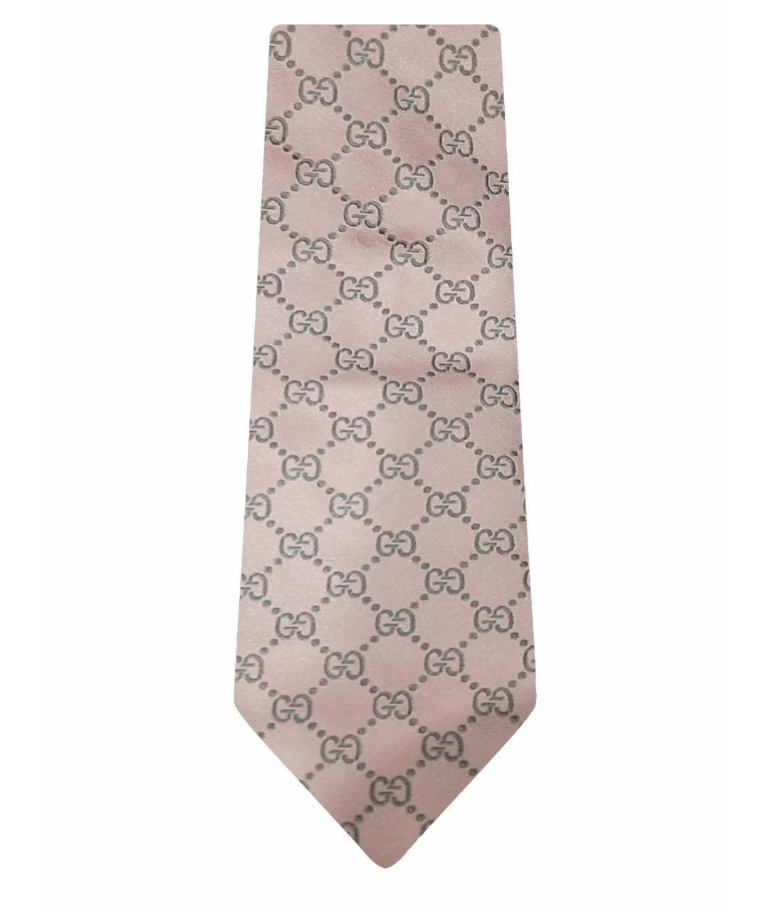 GUCCI Розовый тканевый галстук, фото 1