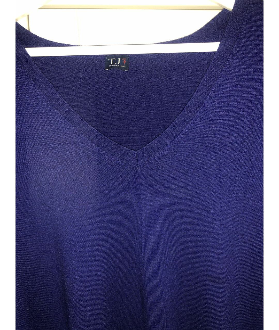 TRUSSARDI JEANS Фиолетовый кашемировый джемпер / свитер, фото 3