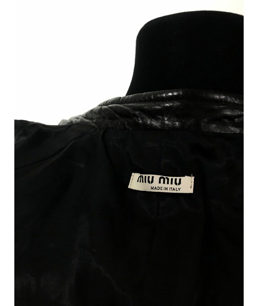 MIU MIU Черная кожаная куртка, фото 5